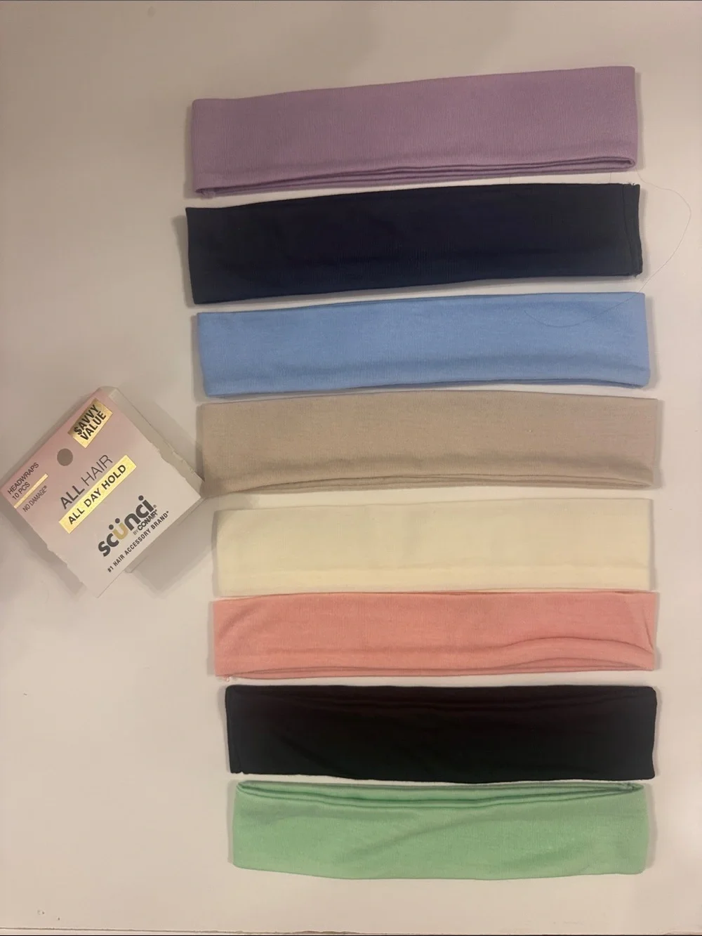 Scunci Cotton Headwraps 8 count - Pastel Multi Pack